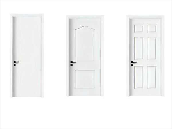 Modern Moulded Interior Wooden Door with White Primer Finish for Residential Use