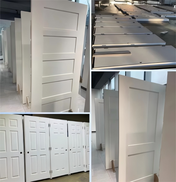 Modern Moulded Interior Wooden Door with White Primer Finish for Residential Use - Image 4