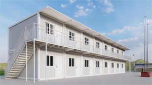 Modular Worker Dormitory Complex Made from Flat Pack Container Units