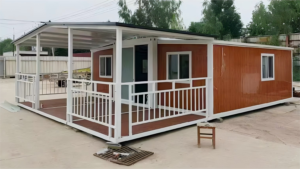 Spacious Dual-Wing Expandable Modular House with Outdoor Balcony